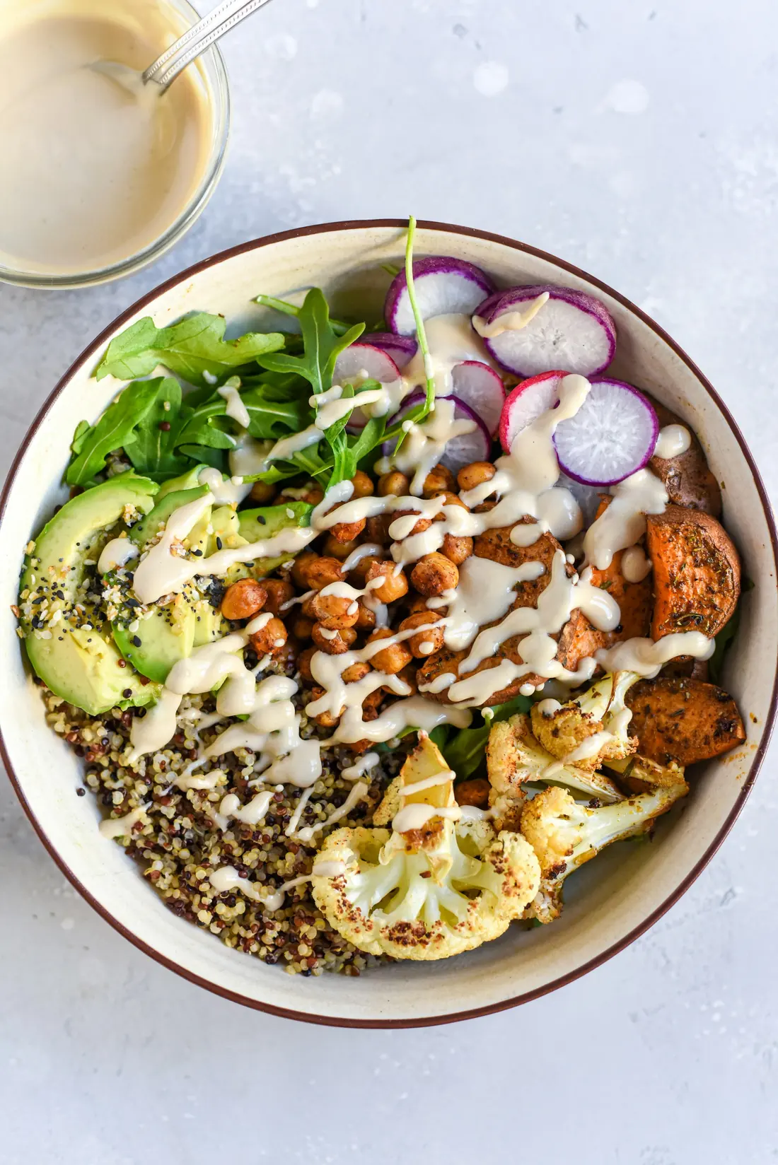 Baked falafel & tahini grain bowl