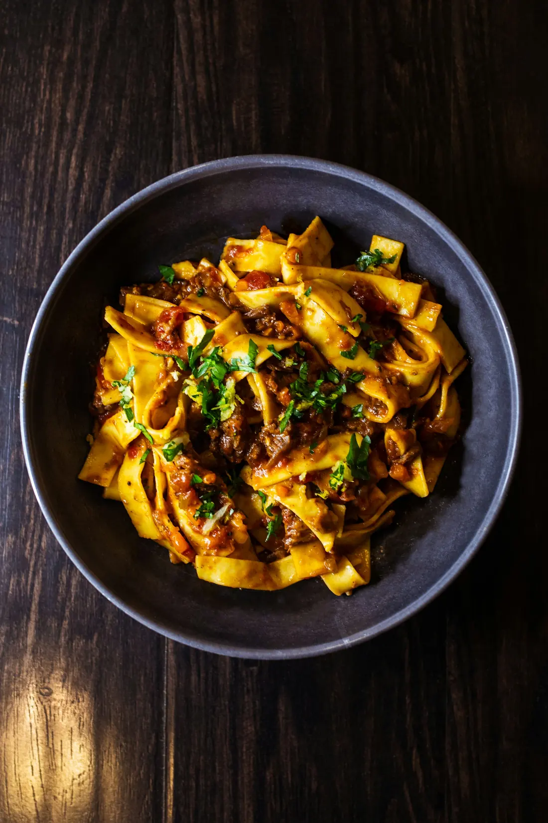 Slow turkey ragù pappardelle