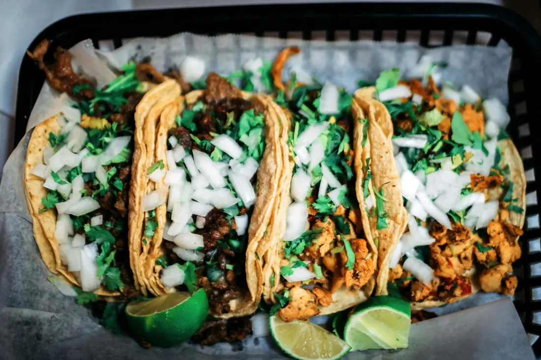 Chipotle pulled chicken tacos